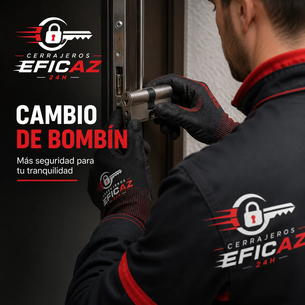 Cambio de bombín de alta seguridad en puerta acorazada — Cerrajero Reus