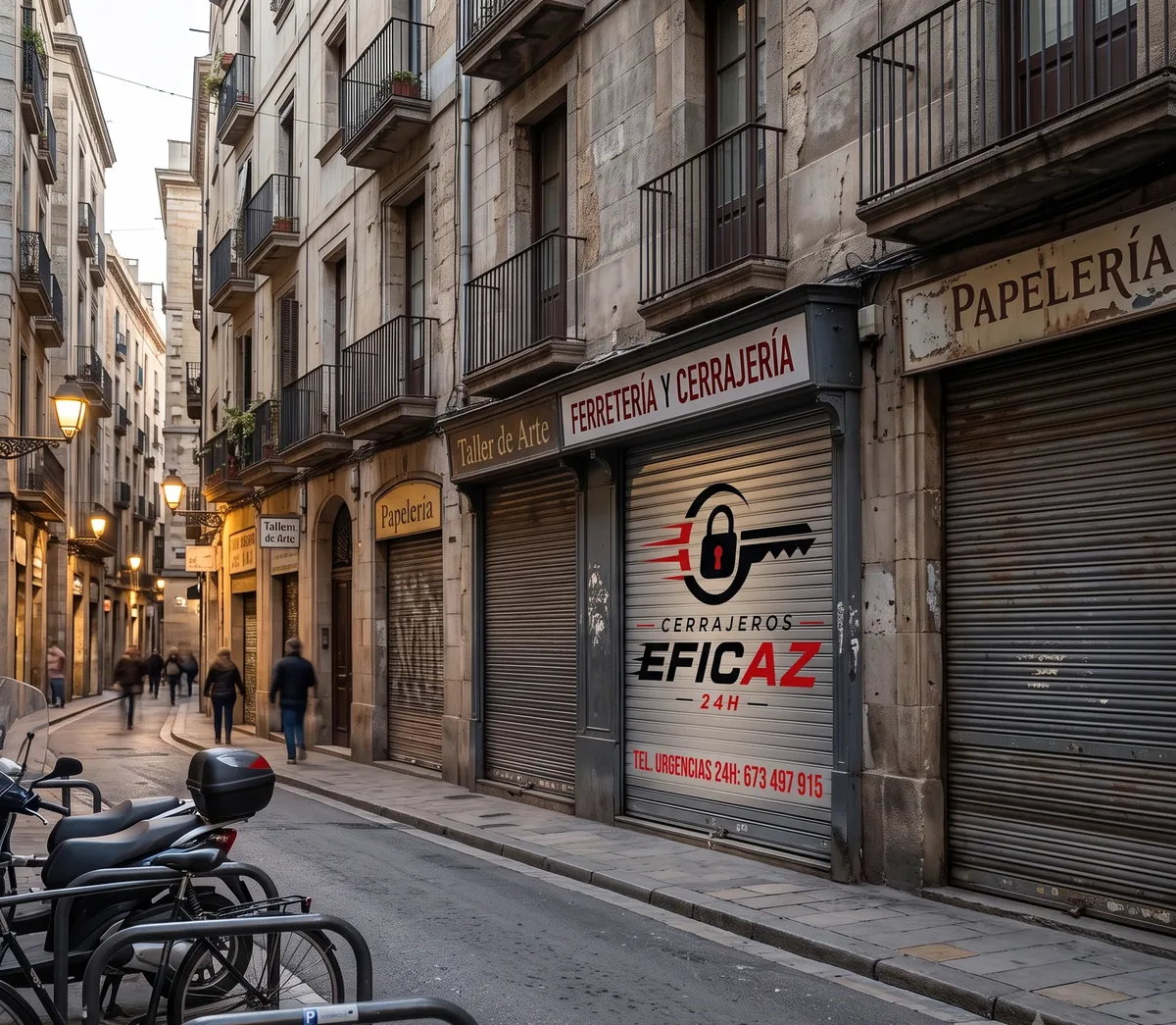 Reparación de cierre metálico persiana de local comercial en Reus
